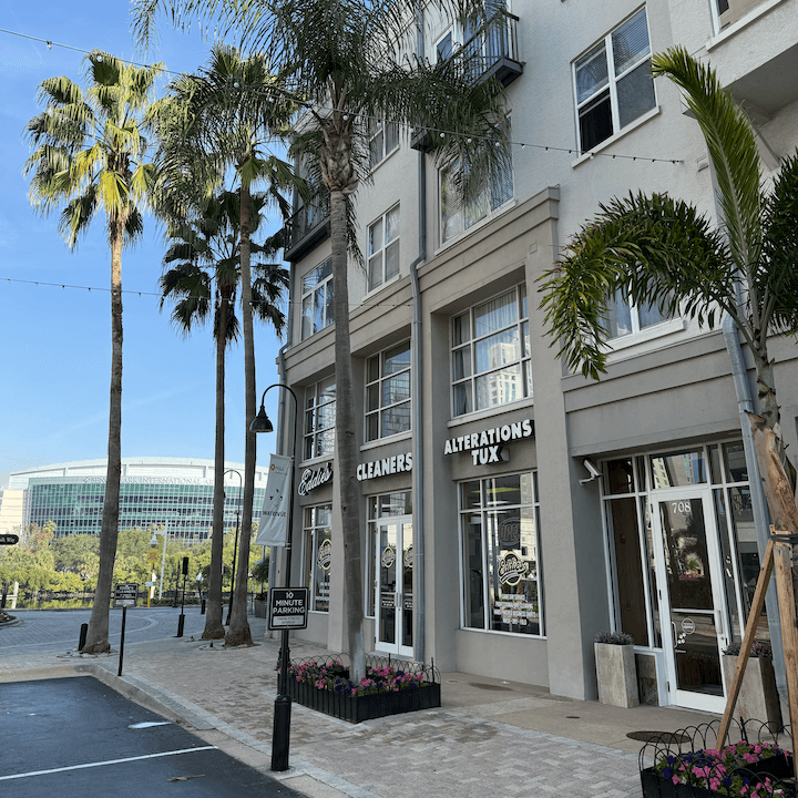 DDT Alterations storefront on Harbour Island